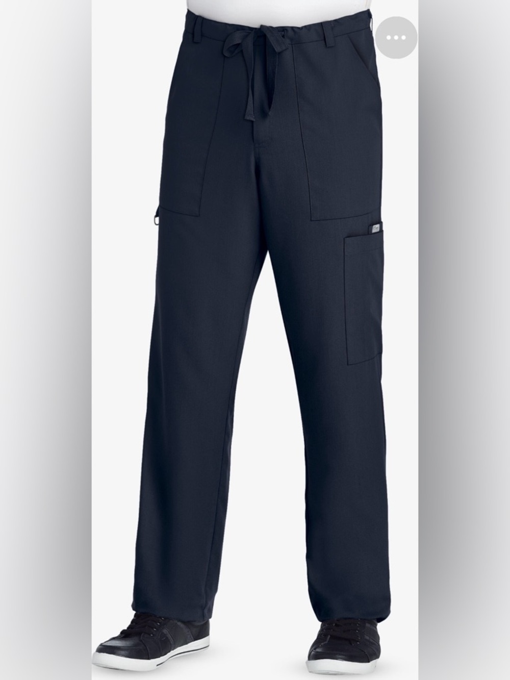 Grey's Anatomy Men's Slate Gray Cargo Scrub Pants with Drawstring